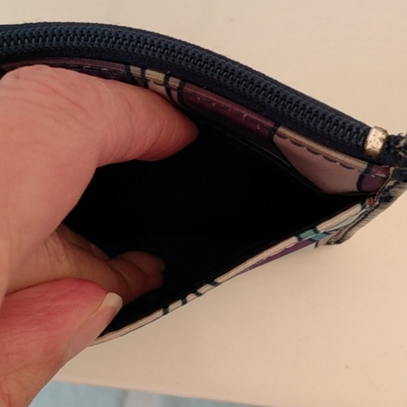 Travel Slim Card Coin Pouch Key Ring Wristlet Wallet - Picture 5 of 7